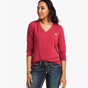 NWT- Ariat Woman’s Real Serape Thunderbird Long sleeve Tee- XL-10039781